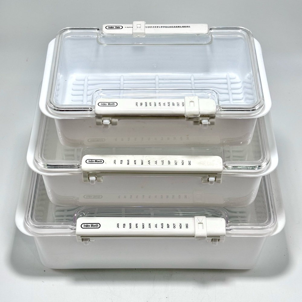 Set of 3 Oggi Snap 'N Seal White Food Storage Containers